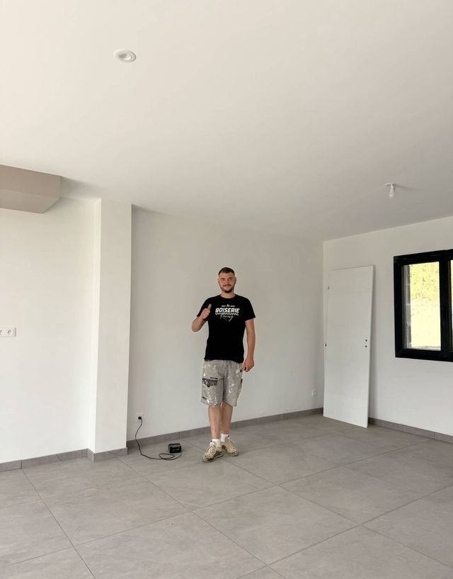 Client satisfait : séjour gris